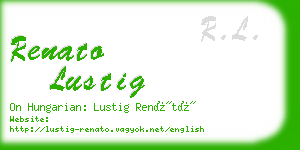 renato lustig business card